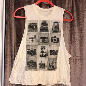 Camera White Tanktop